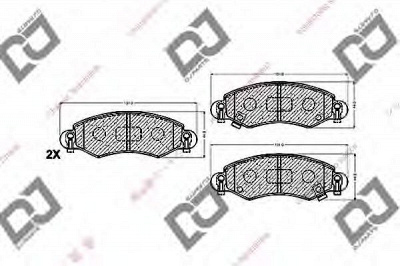 DJ PARTS bp1366 -  Комплект тормозных колодок, дисковый тормоз
